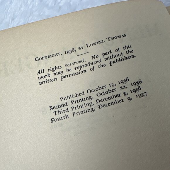 Men of Danger 1936 hardcover Book by Lowell Thomas Vintage - Picture 11 of 12